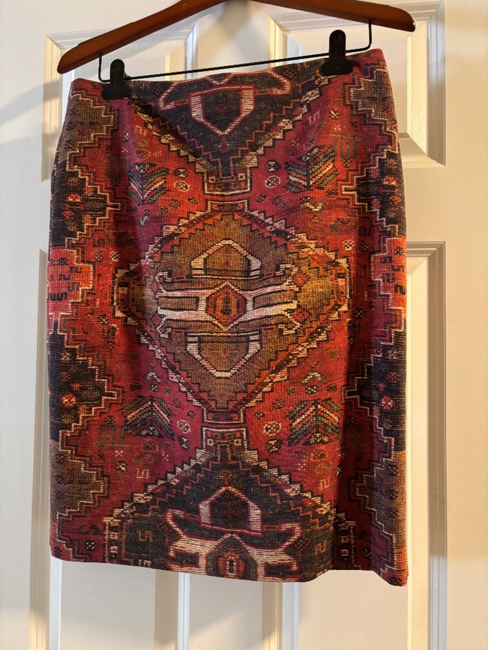 NWT Tory Burch Kera Marrakech Stretch Wool Silk Tapestry Skirt size 8
